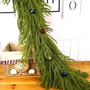 LIUZHIPENG Christmas Norfolk Pine Garland, Realistic Christmas Norfolk Pine Garlands, Green Artificial Greenery Garland for Table, Fireplace, Mantle, Wall, Christmas Holiday Wedding Decor C6Y6